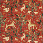 320478 Arden by Melissa White Venetian Red Fabric by Zoffany