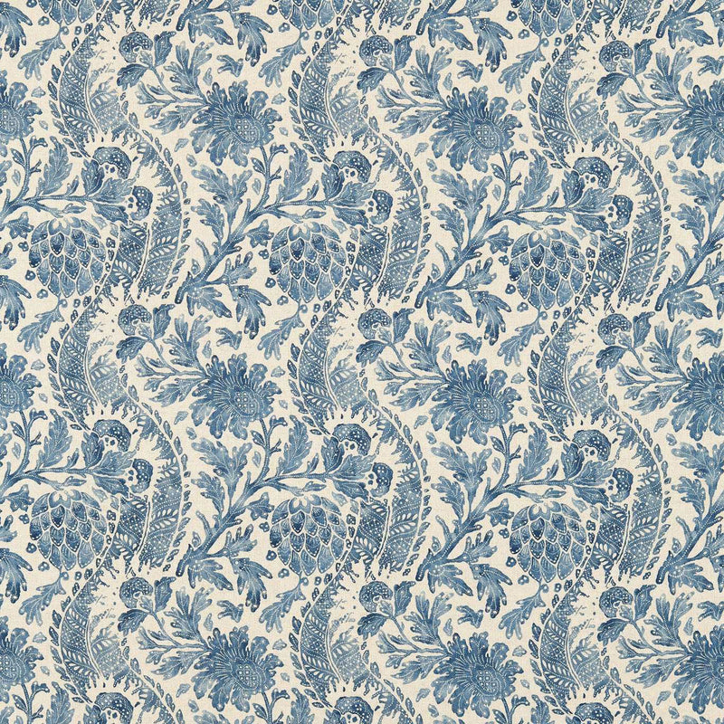 321689 Cochin Indienne Blue Fabric by Zoffany
