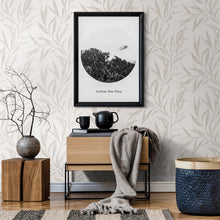 32202 Embroidered Leaf The New Design Book White and Beige Wallpaper By Galerie