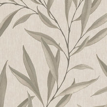 32204 Embroidered Leaf The New Design Book Green and Pearl Wallpaper By Galerie