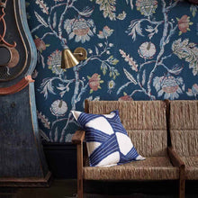 322439 Kanoko Kensington Walk Indigo Fabric by Zoffany