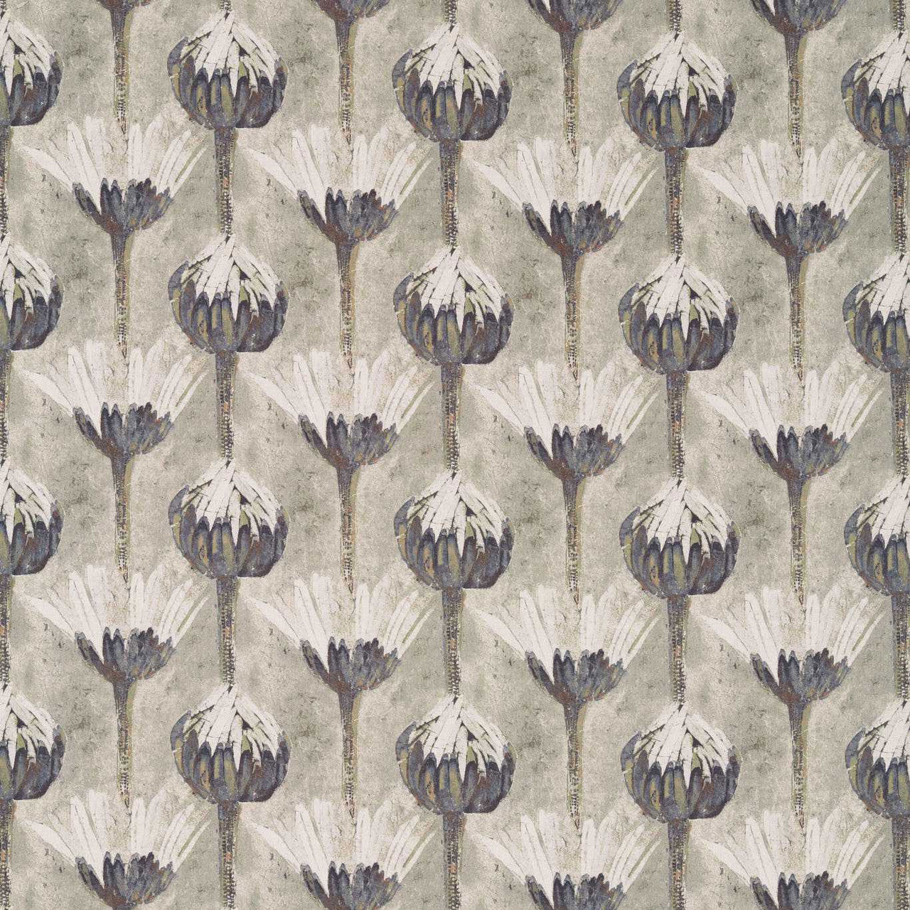 322607 Marketa Indienne Blue Umber Fabric by Zoffany