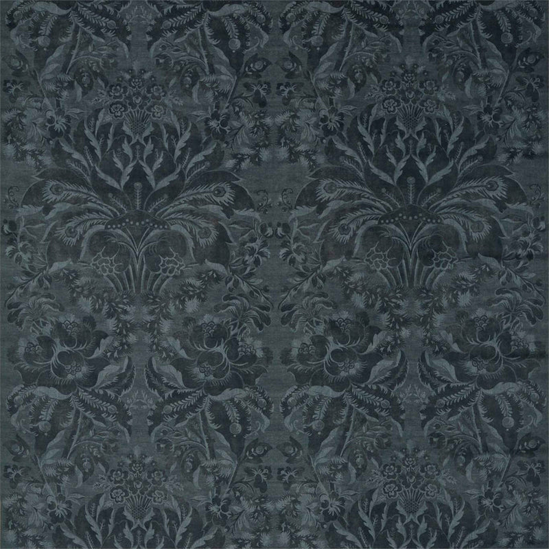 322688 Ducato Velvet Damask Reign Blue Fabric by Zoffany