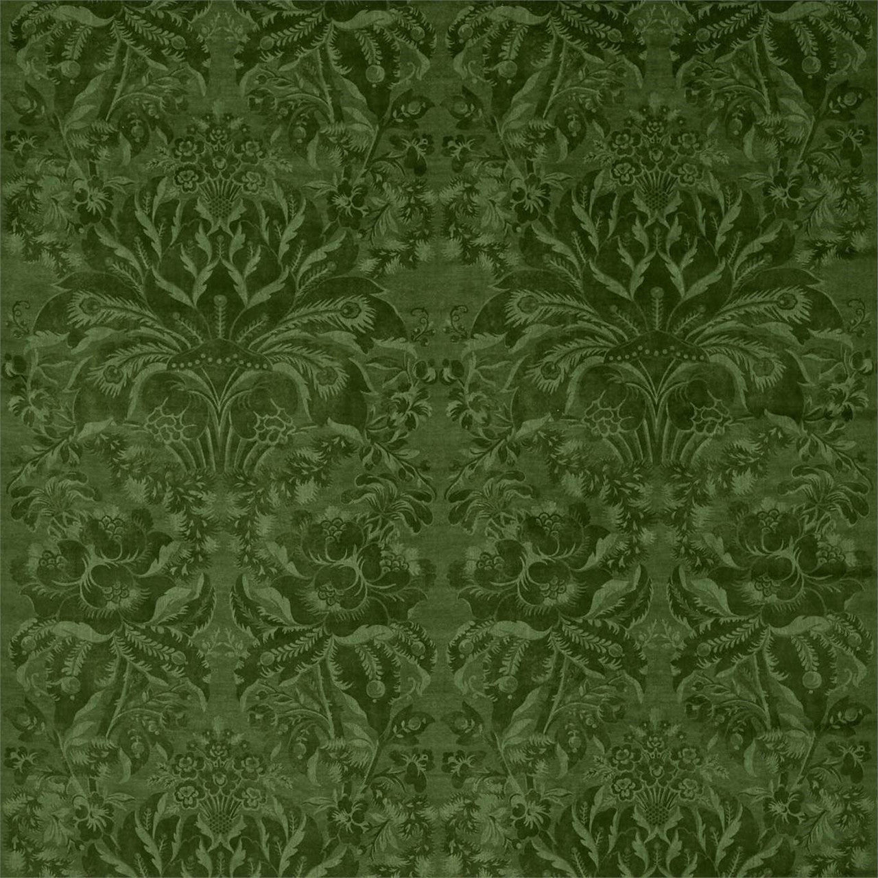 322689 Ducato Velvet Damask Olivine Fabric by Zoffany