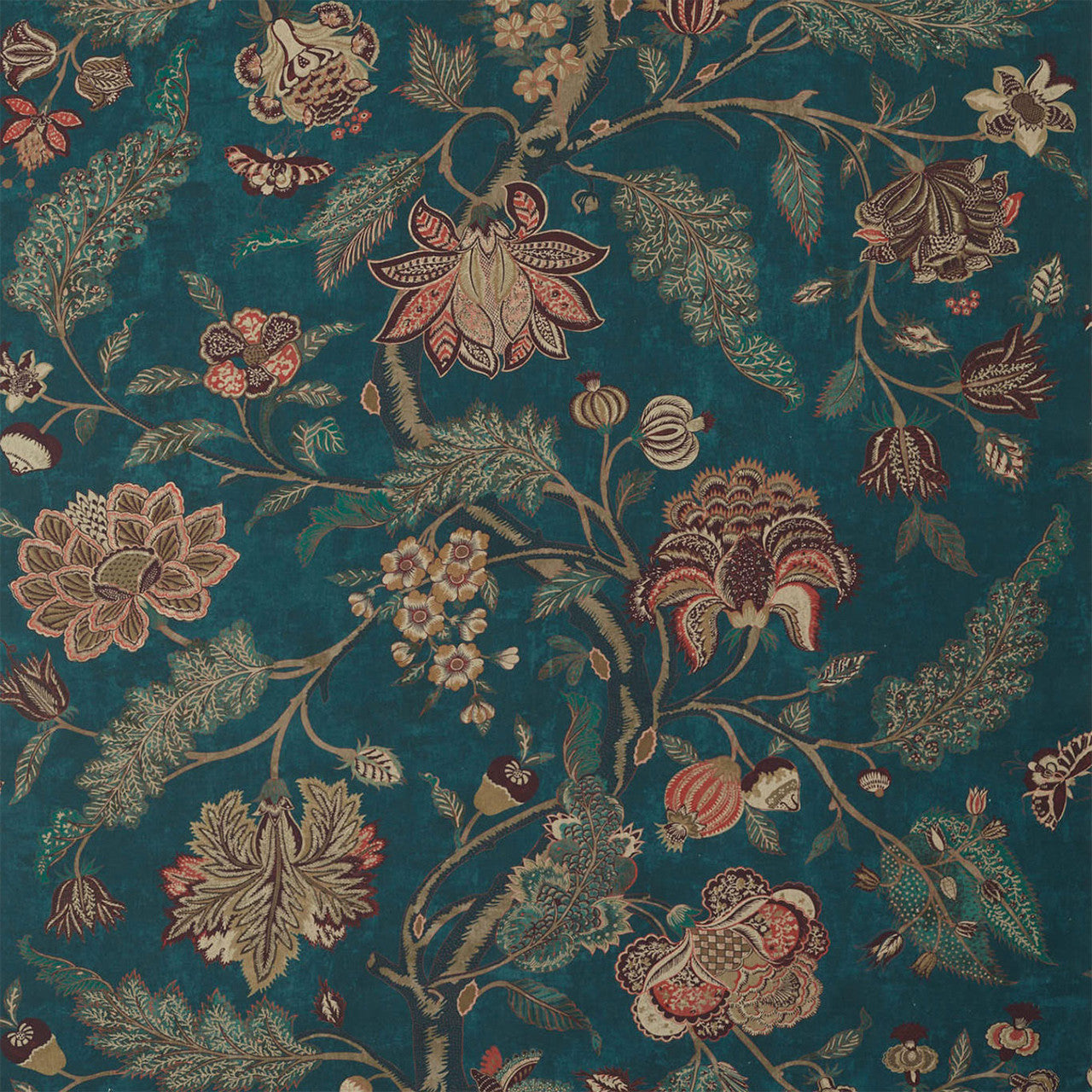 322698 Indienne Print Antiquary Blue/Koi Fabric by Zoffany