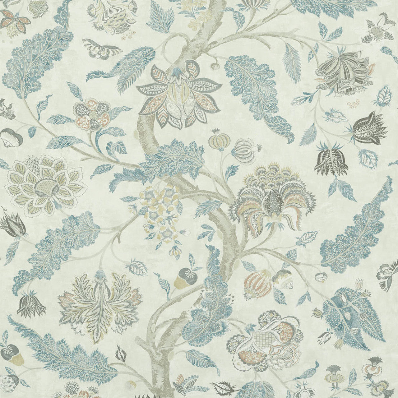 322699 Indienne Print Antiquary Natural/Aubusson Fabric by Zoffany
