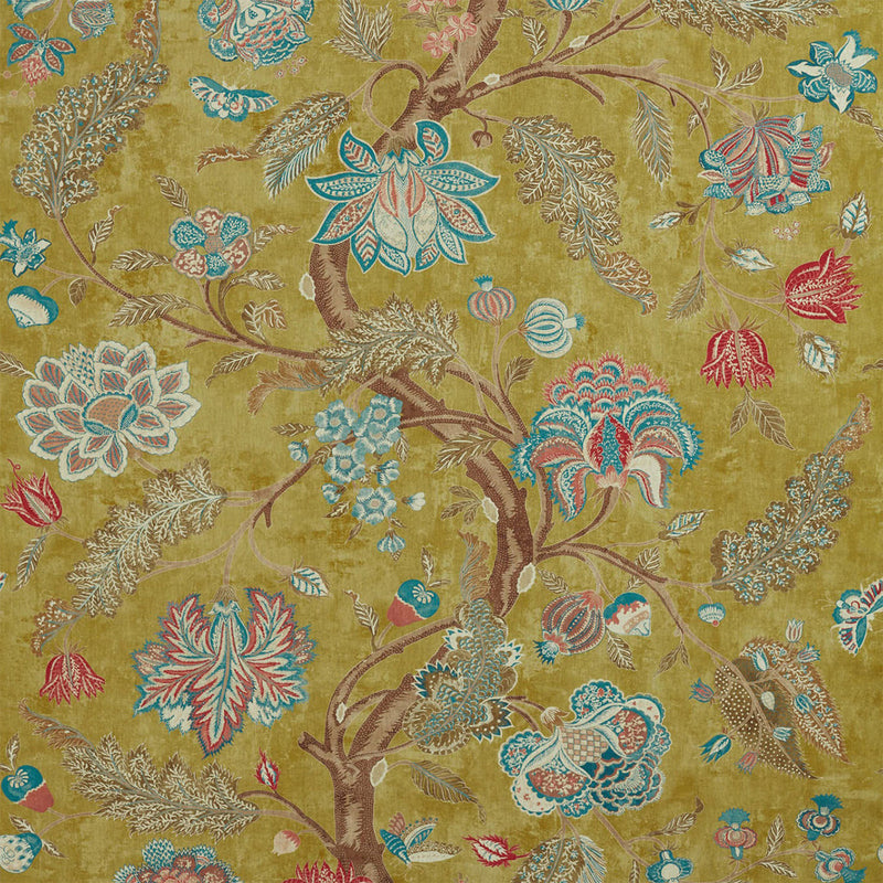 322700 Indienne Print Antiquary Tiger's Eye/Cinnabar Fabric by Zoffany