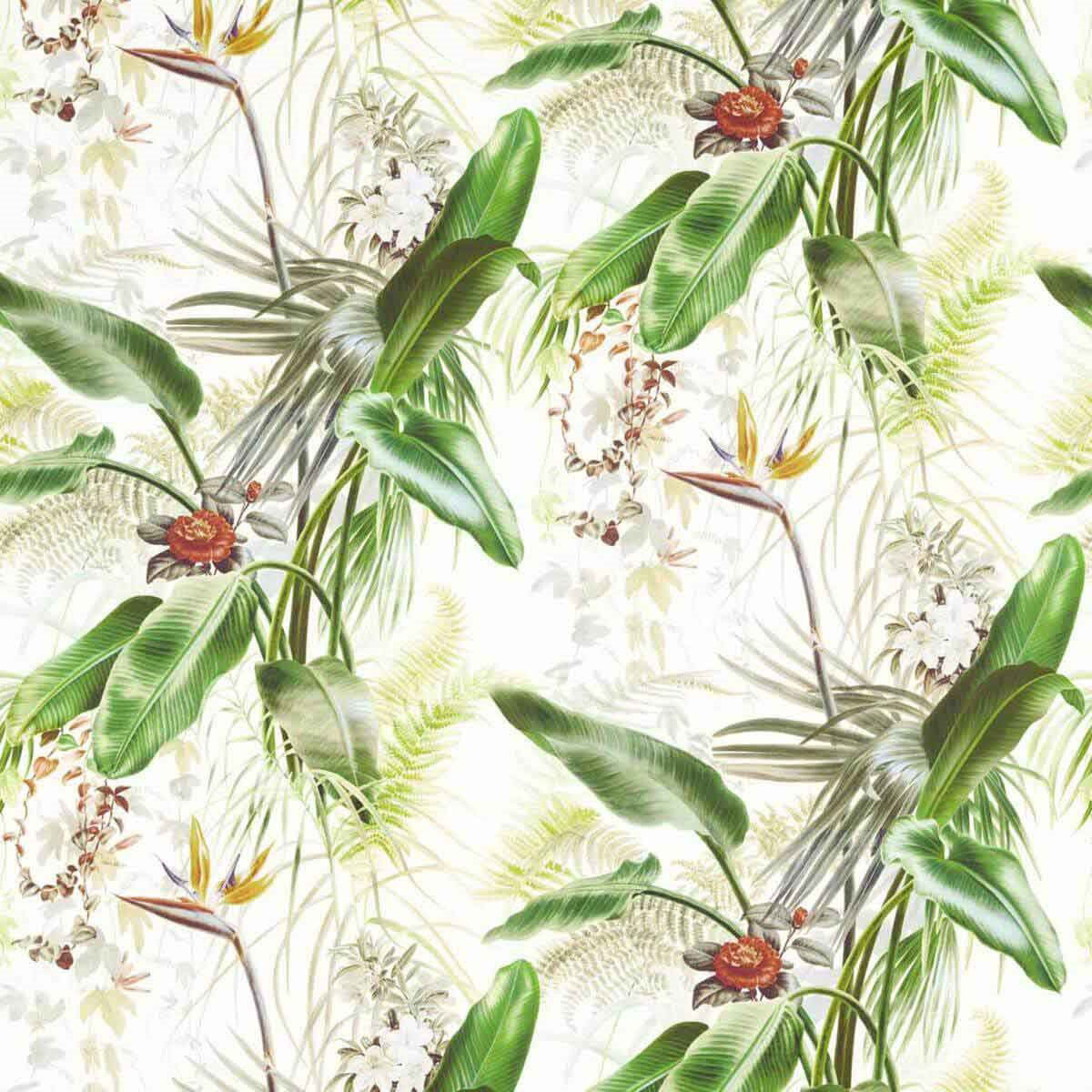 322722 Paradise Row Kensington Walk Evergreen Fabric by Zoffany