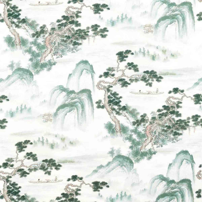 322724 Floating Mountains Kensington Walk Mineral Fabric by Zoffany