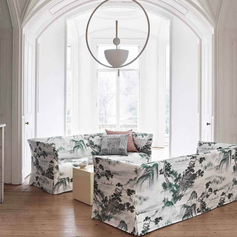 322724 Floating Mountains Kensington Walk Mineral Fabric by Zoffany