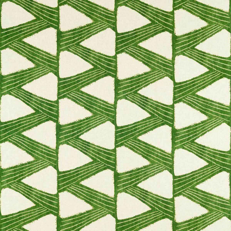 322728 Kanoko Kensington Walk Green Fabric by Zoffany