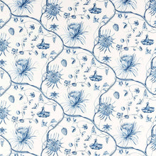 322739 Phaedra Toile Cotswolds Manor Indigo Fabric by Zoffany
