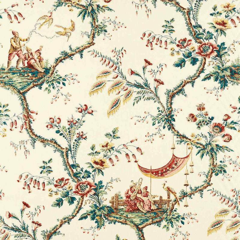 322756 Emperor's Musician Arcadian Thames Russet Fabric by Zoffany