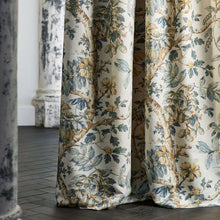322757 Coromandel Print Arcadian Thames Stockholm Blue Fabric by Zoffany