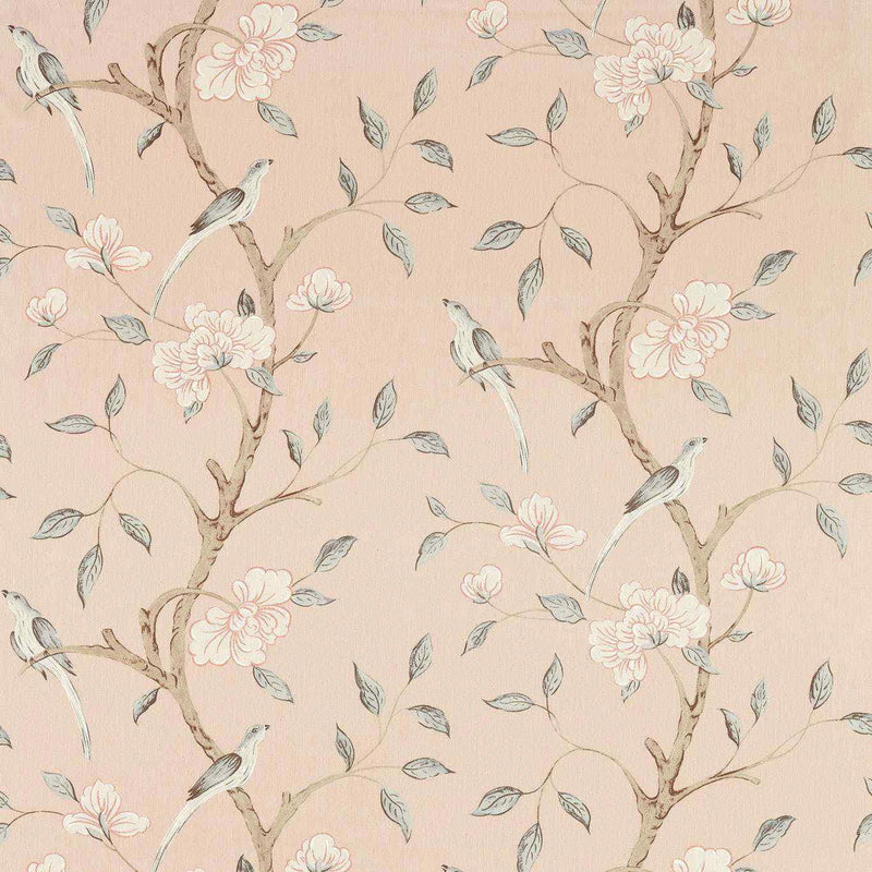 322770 Eleonora Print Arcadian Thames Tuscan Pink Fabric by Zoffany