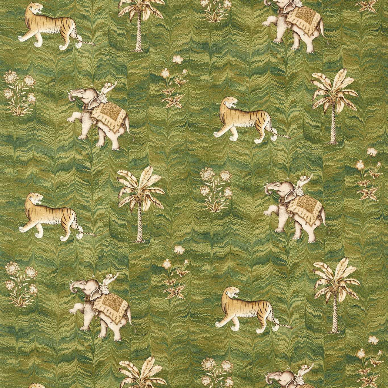 322774 Jaipur Indienne Deep Moss Fabric by Zoffany