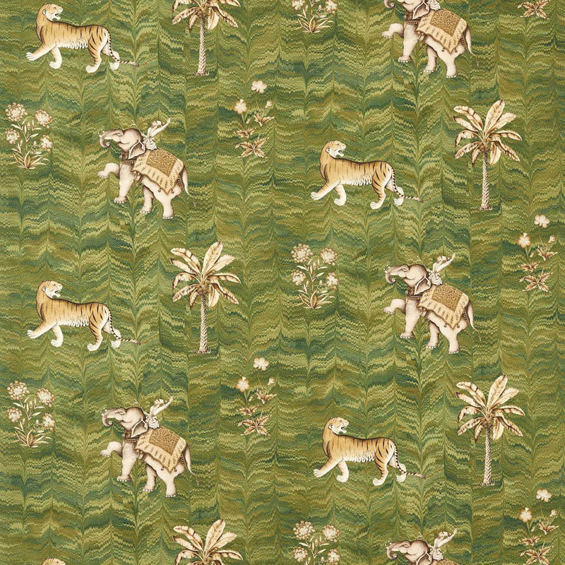322774 Jaipur Indienne Deep Moss Fabric by Zoffany