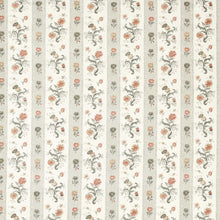 322778 Papaver Stripe Indienne Tuscan Pink/Nimbus Fabric by Zoffany