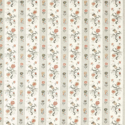 Papaver Stripe Indienne Tuscan Pink/Nimbus Fabric by Zoffany