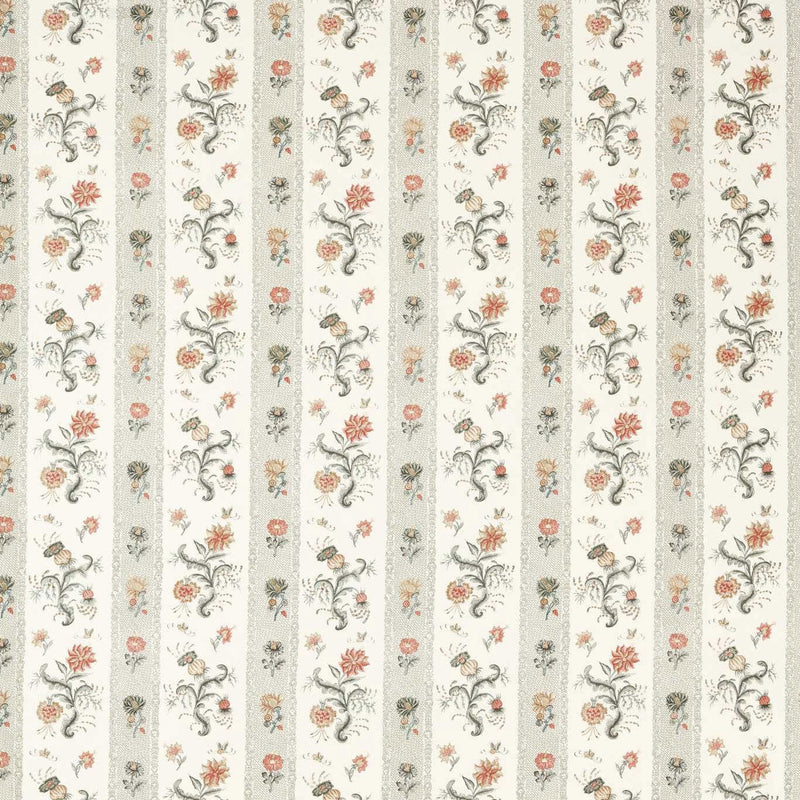 322778 Papaver Stripe Indienne Tuscan Pink/Nimbus Fabric by Zoffany