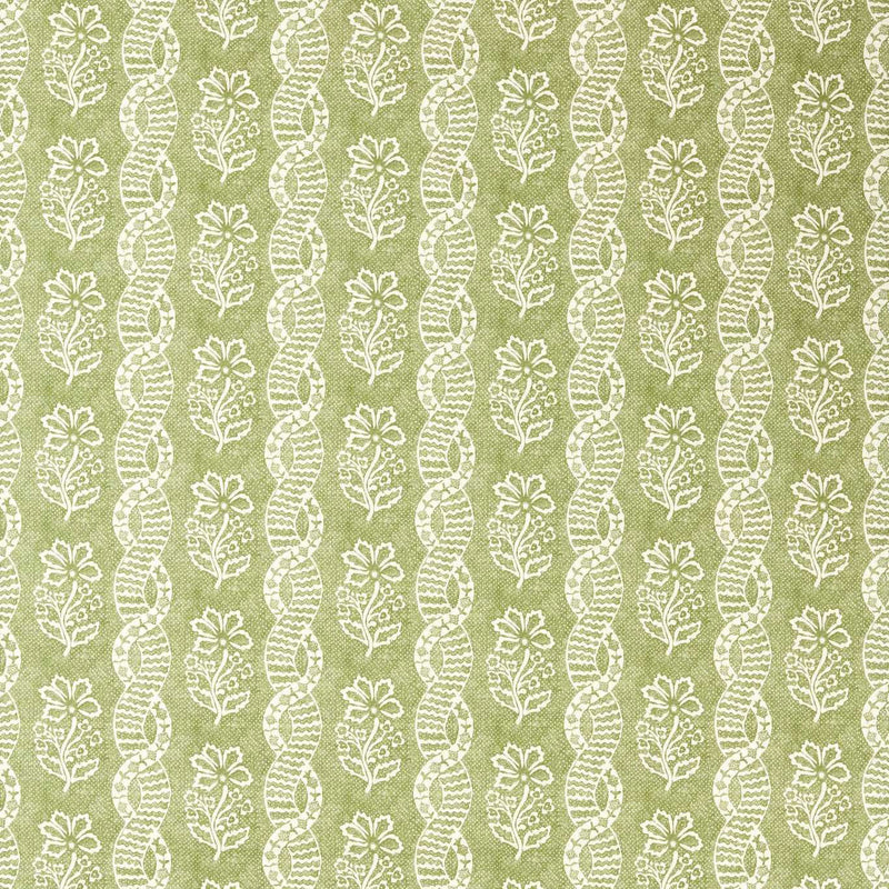 322788 Dabu Stripe Indienne Pale Olive Fabric by Zoffany
