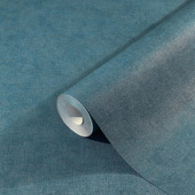 32413 Plain Texture Flora Blue and Green Wallpaper By Galerie