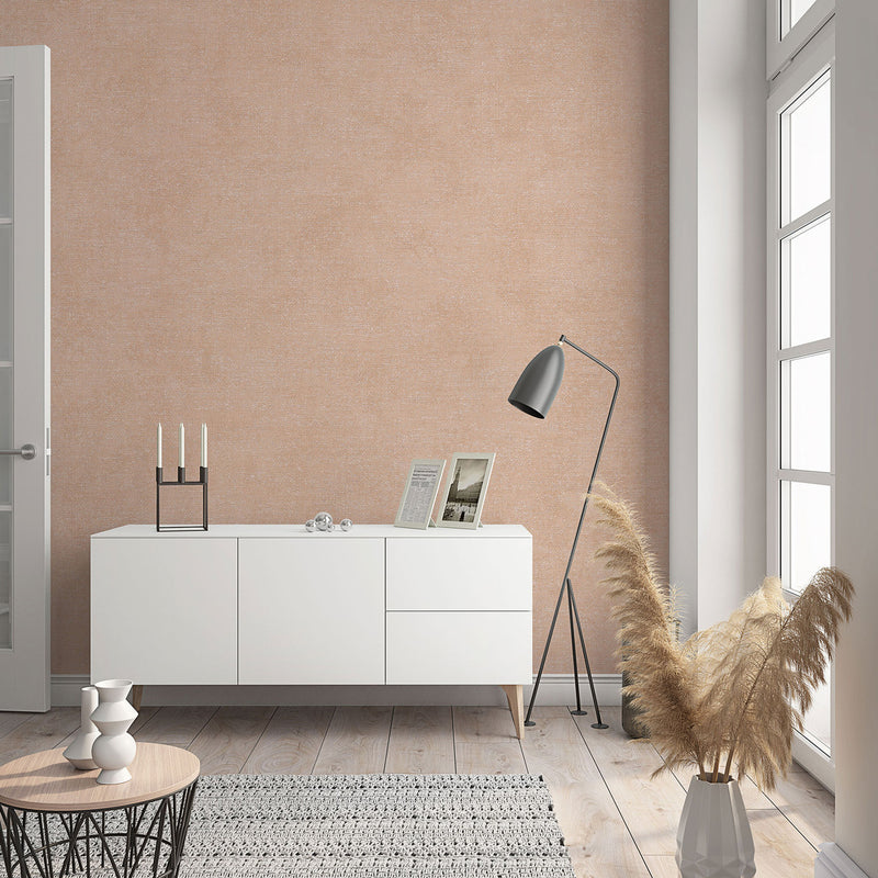 32433 Plain Texture Flora Beige Wallpaper By Galerie