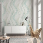 32442 Graphic The New Design Book White and Green Wallpaper By Galerie
