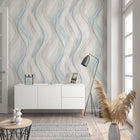 32445 Graphic The New Design Book Greige and Blue Wallpaper By Galerie