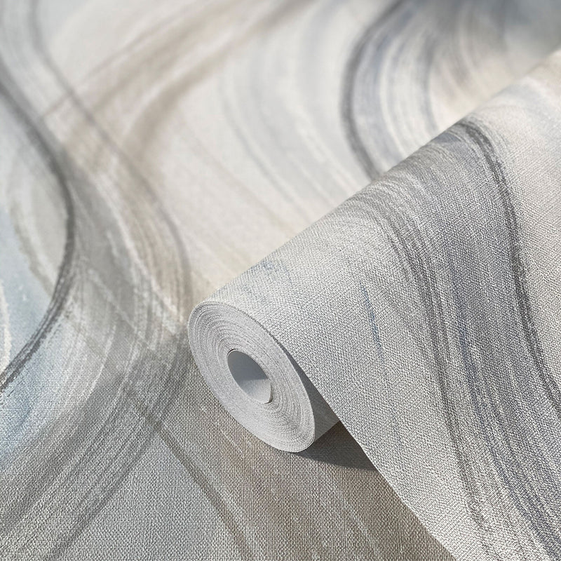 32445 Graphic The New Design Book Greige and Blue Wallpaper By Galerie