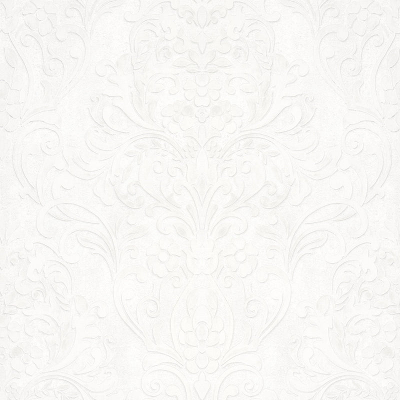 32601 Floral Damask The New Design Book White Wallpaper By Galerie
