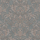 32604 Floral Damask The New Design Book Rose Gold and Grey Wallpaper By Galerie