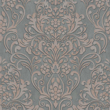 32604 Floral Damask The New Design Book Rose Gold and Grey Wallpaper By Galerie