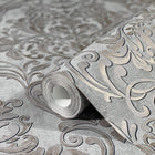 32605 Floral Damask The New Design Book Grey and Gold Wallpaper By Galerie