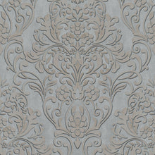 32605 Floral Damask The New Design Book Grey and Gold Wallpaper By Galerie