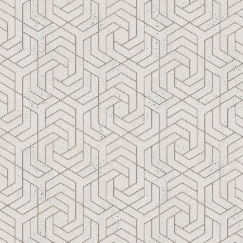 32608 Hex Geometric The New Design Book Beige and Gold Wallpaper By Galerie