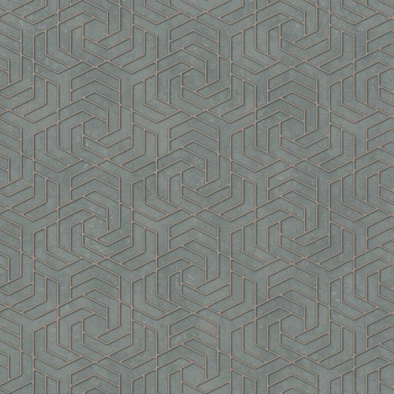 32609 Hex Geometric City Glam Wallpaper by Galerie