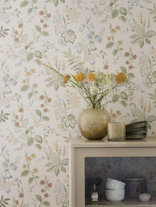 3261 Folklore Multi and Beige Wallpaper by Boråstapeter