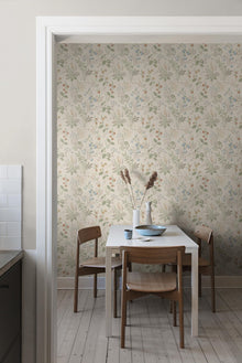 3261 Folklore Multi and Beige Wallpaper by Boråstapeter