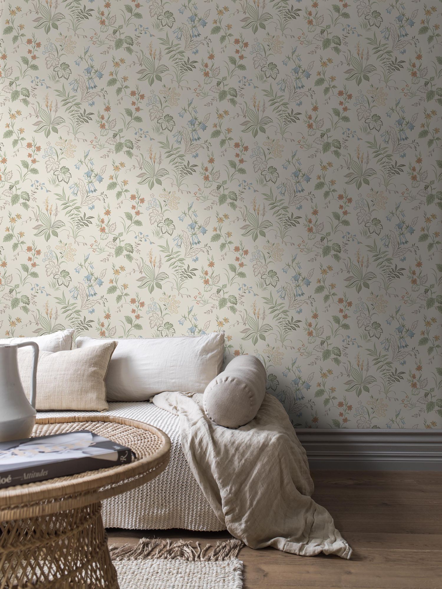 3261 Folklore Multi and Beige Wallpaper by Boråstapeter