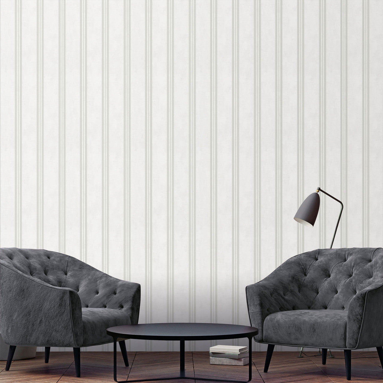 32635 Mixed Stripe The New Design Book White Wallpaper By Galerie