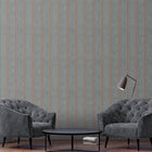 32637 Mixed Stripe The New Design Book Rose Gold and Grey Wallpaper By Galerie