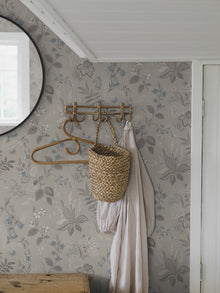 3263 Folklore Multi and Grey Wallpaper by Boråstapeter