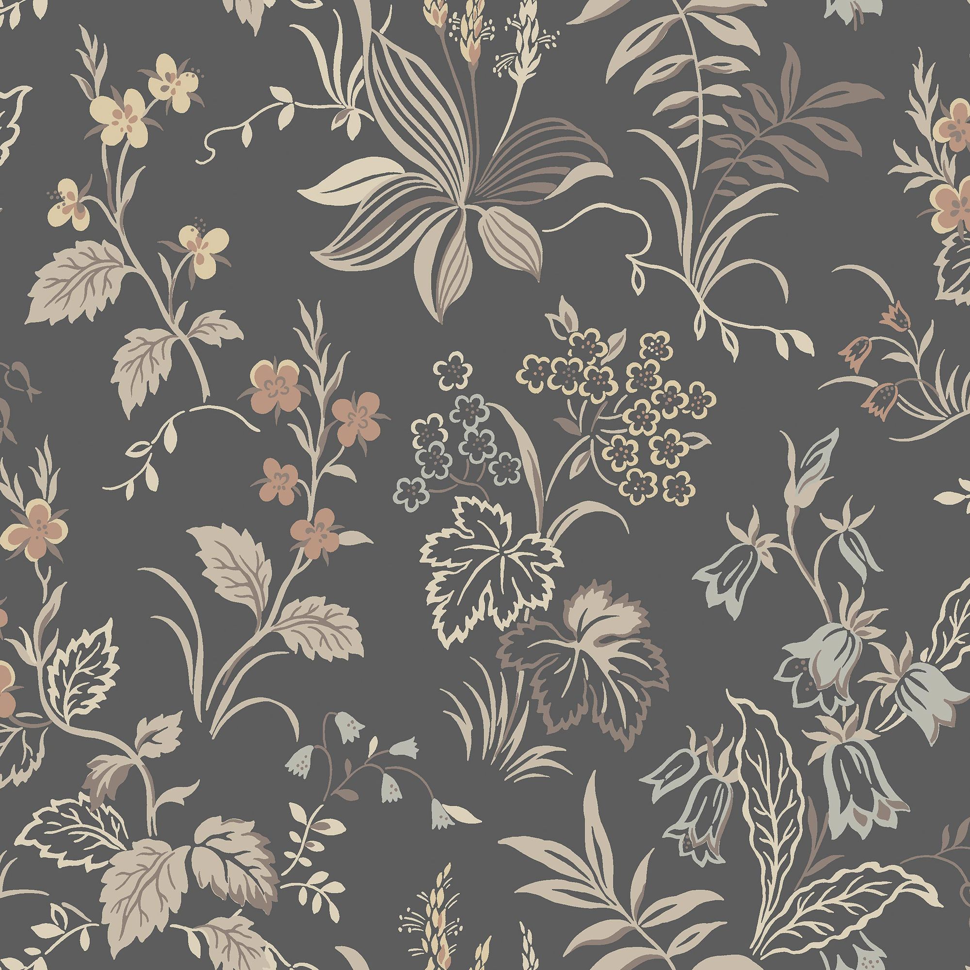 3264 Folklore Multi and Grey Wallpaper by Boråstapeter