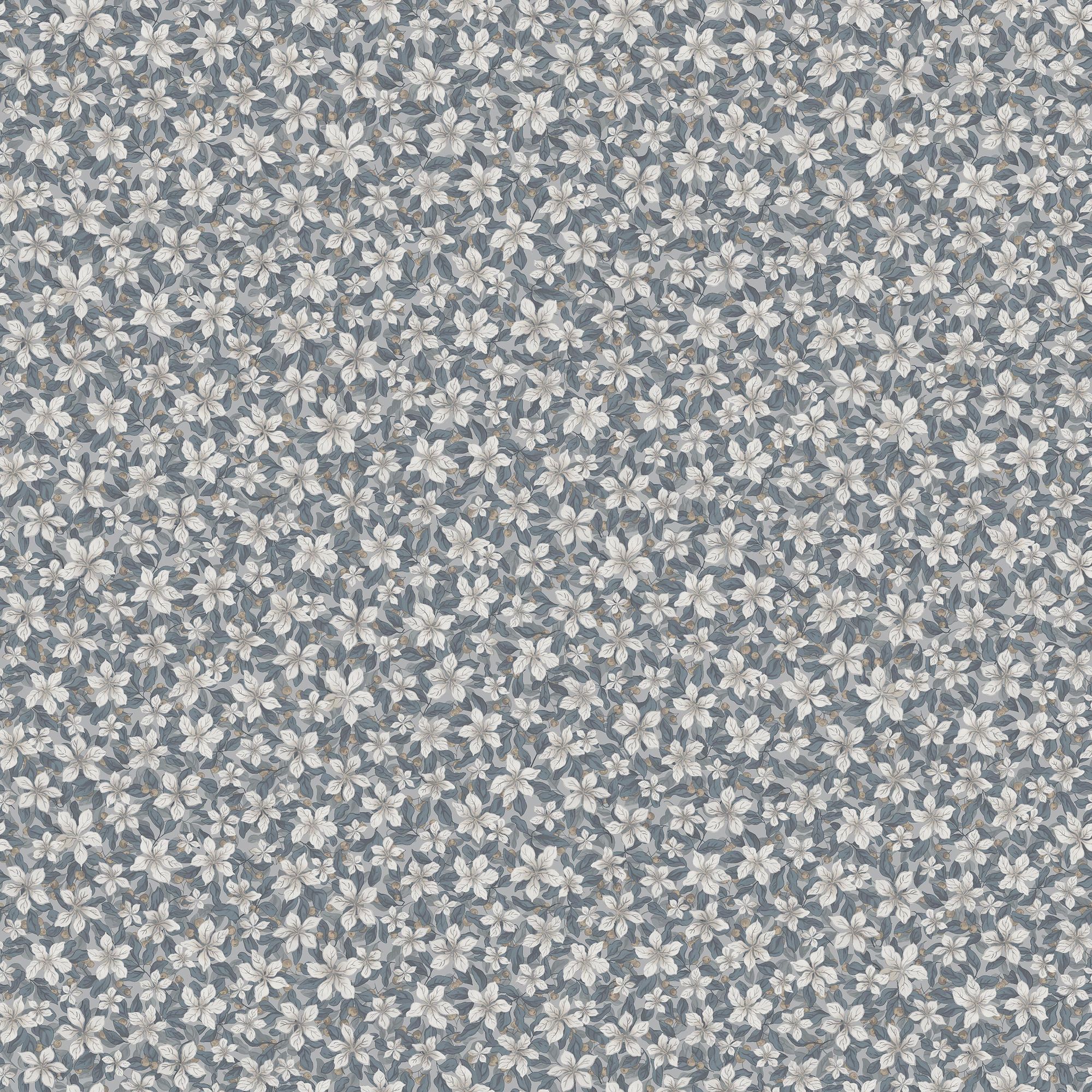 3266 Skogsblomst Blue and White Wallpaper by Boråstapeter
