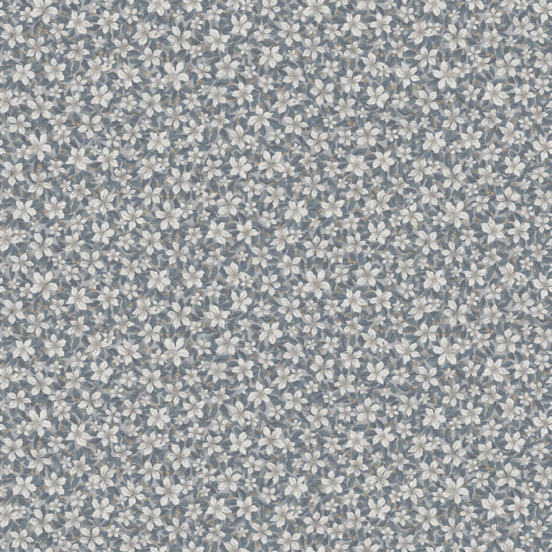 3266 Skogsblomst Blue and White Wallpaper by Boråstapeter