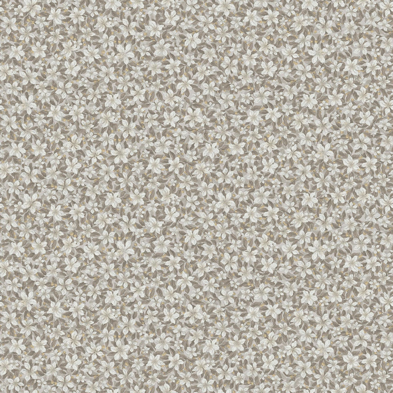3267 Skogsblomst Beige and White Wallpaper by Boråstapeter