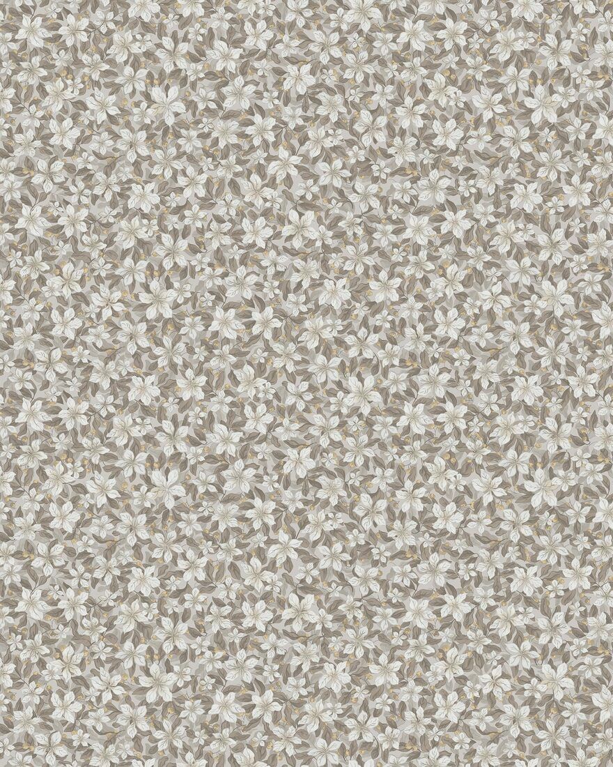 3267 Skogsblomst Beige and White Wallpaper by Boråstapeter
