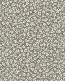 3268 Skogsblomst Green and Beige Wallpaper by Boråstapeter