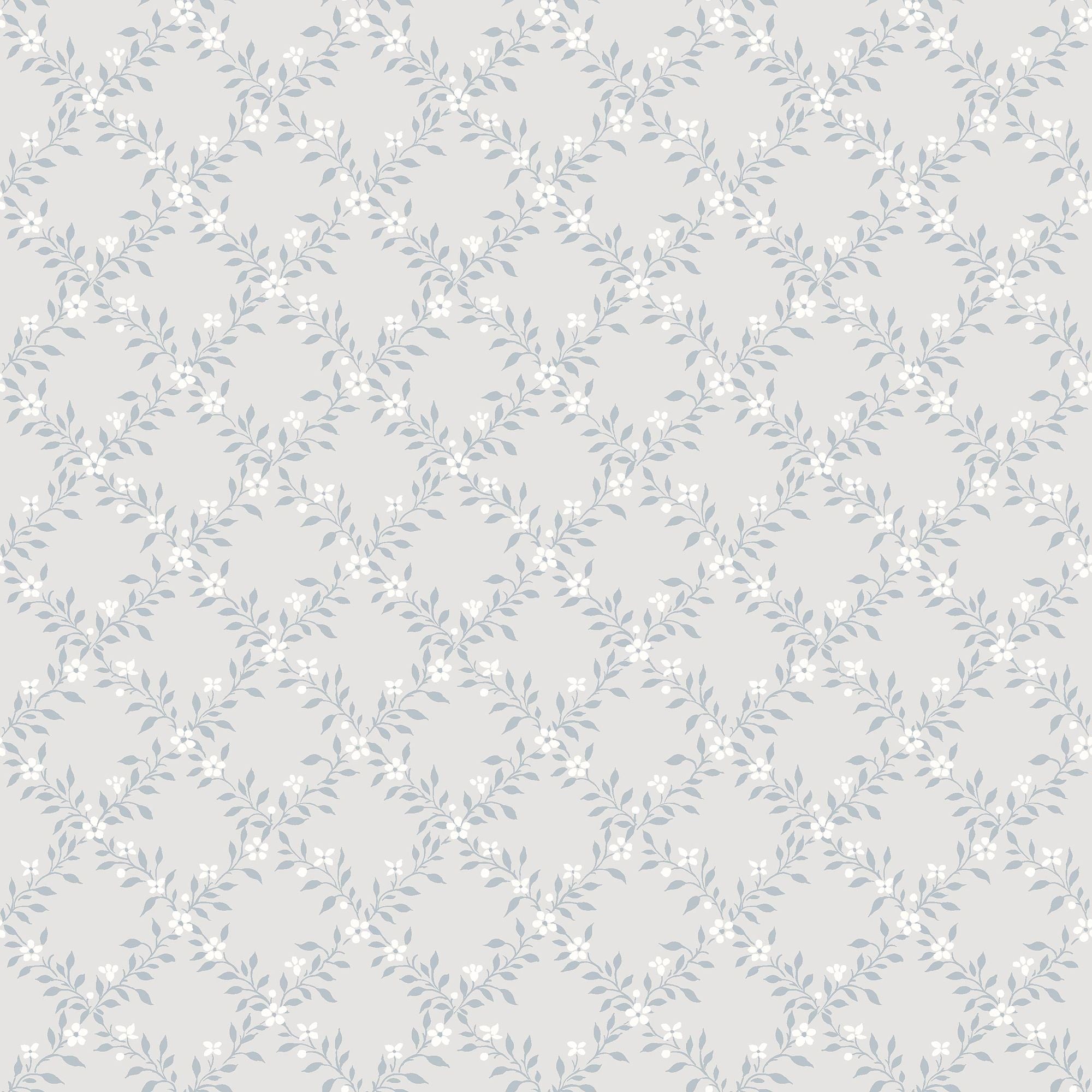 3269 Sommarslöja Grey and Blue Wallpaper by Boråstapeter